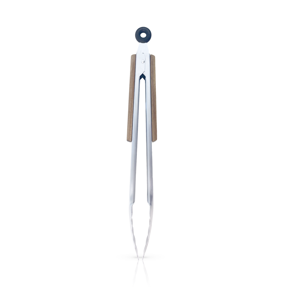 12" Stainless Steel Kitchen Tong with Wooden Grip