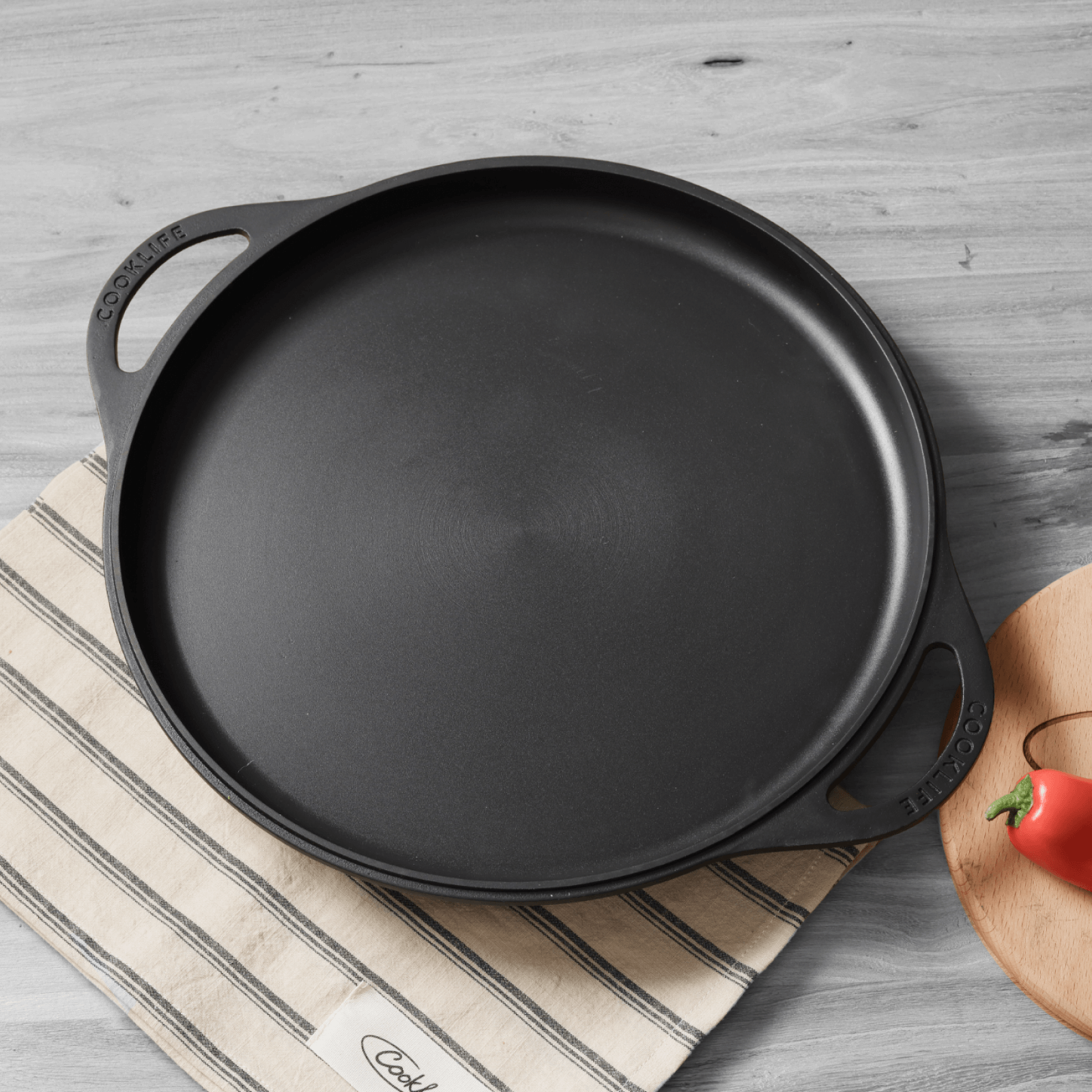 12 Inch Cast Iron Double-handled Griddle