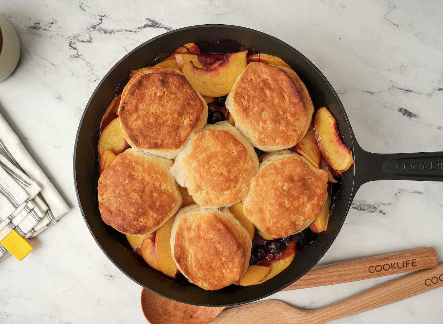 Peach Berry Cobbler