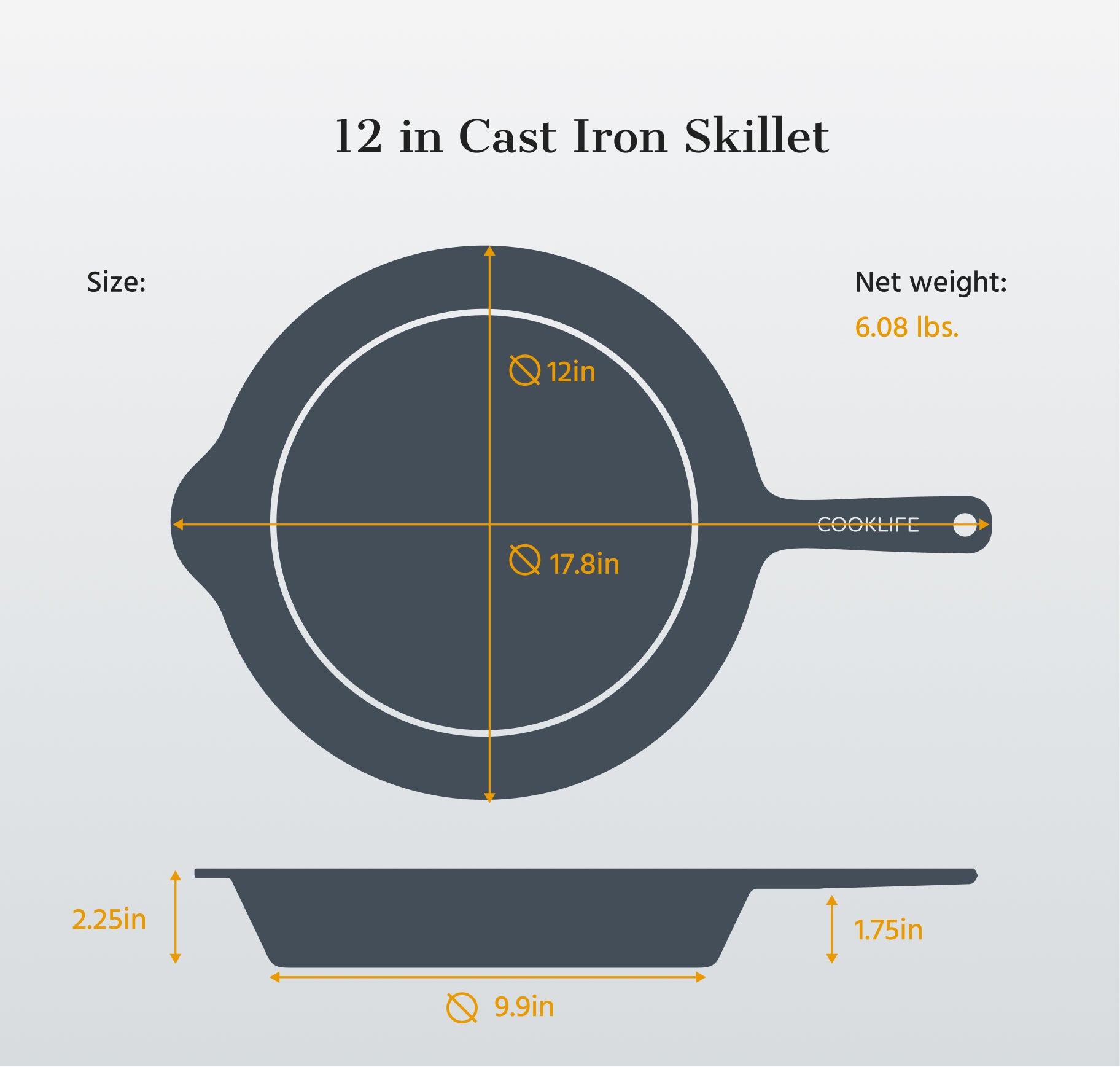 12 Inch Cast Iron Skillet