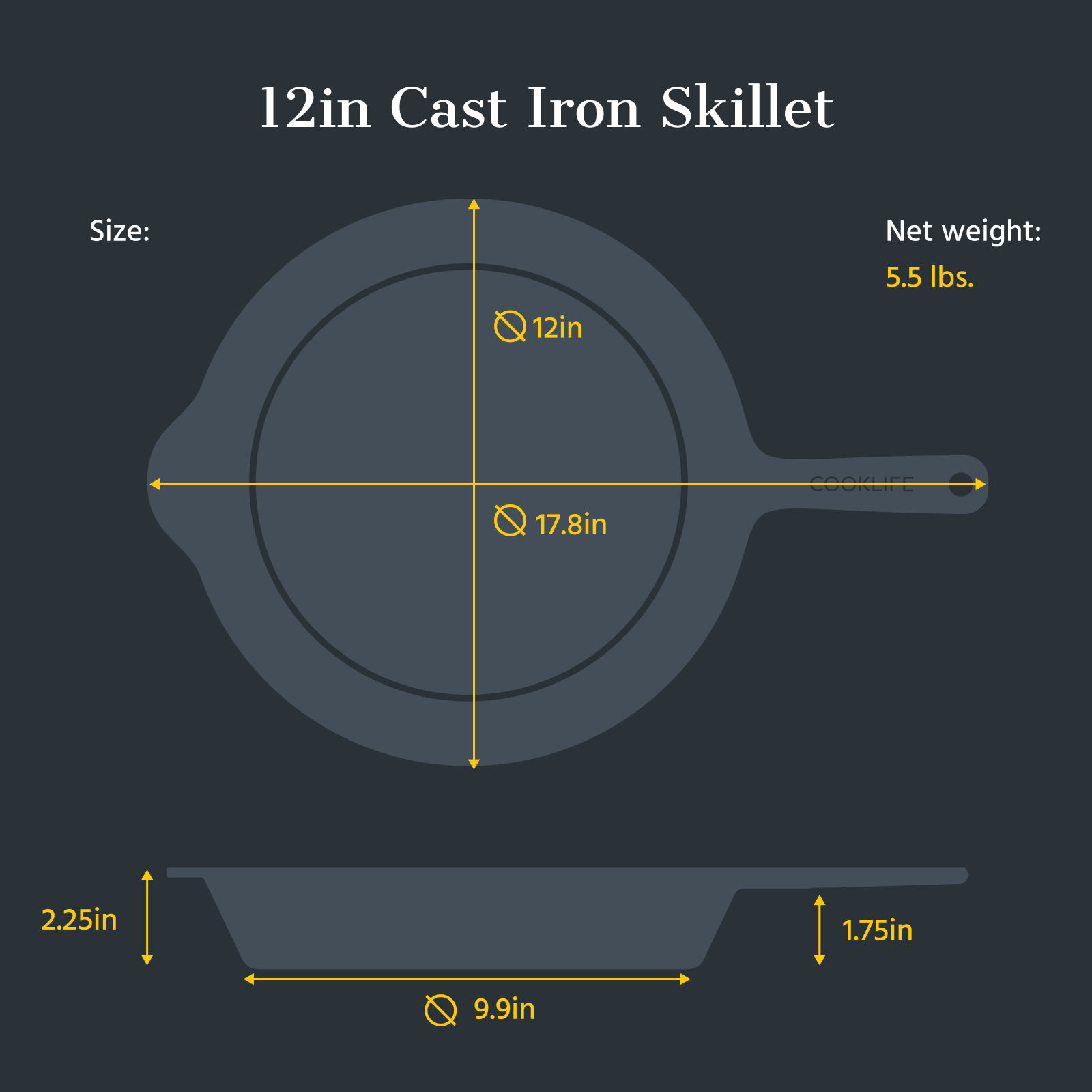 12 Inch Cast Iron Skillet