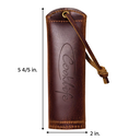 Leather Handle Holder (Dark Brown)_dimension