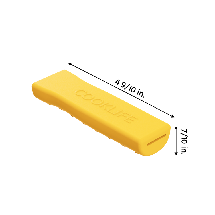 Silicone Handle Holder Branded Yellow_dimension