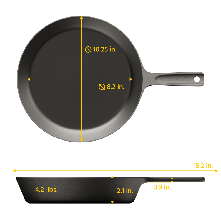 10.25 skillet _dimension