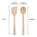 Cooklife 2-Piece Wooden Kitchen Utensil Set