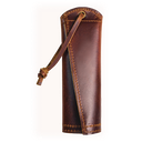 Leather Handle Holder (Dark Brown)_back view