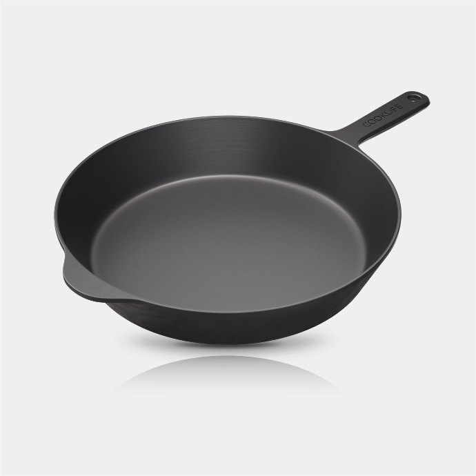 12 inch Cast Iron Skillet Smooth Surface & Lightweight Series