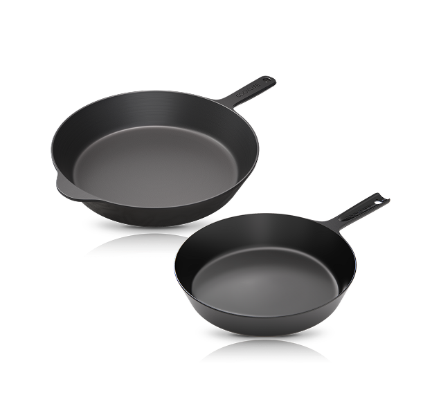 Cooklife 2-Piece Cast Iron Skillet Bundle 12" & 10"