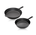 Cooklife 2-Piece Cast Iron Skillet Bundle 12" & 10"