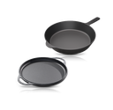 Cooklife 2-Piece Cast Iron Bundle 12" Griddle & 12" Skillet